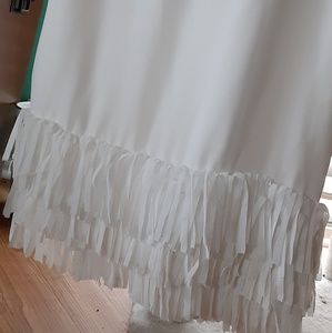 Women's frilly sophisticated cream colored skirt